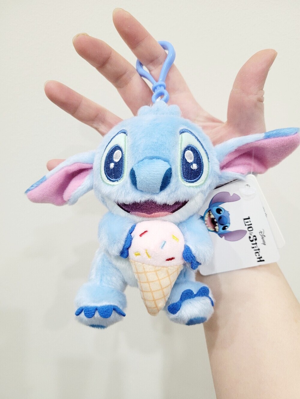 Brand New Disney Stitch Ice Cream Plush Keychain